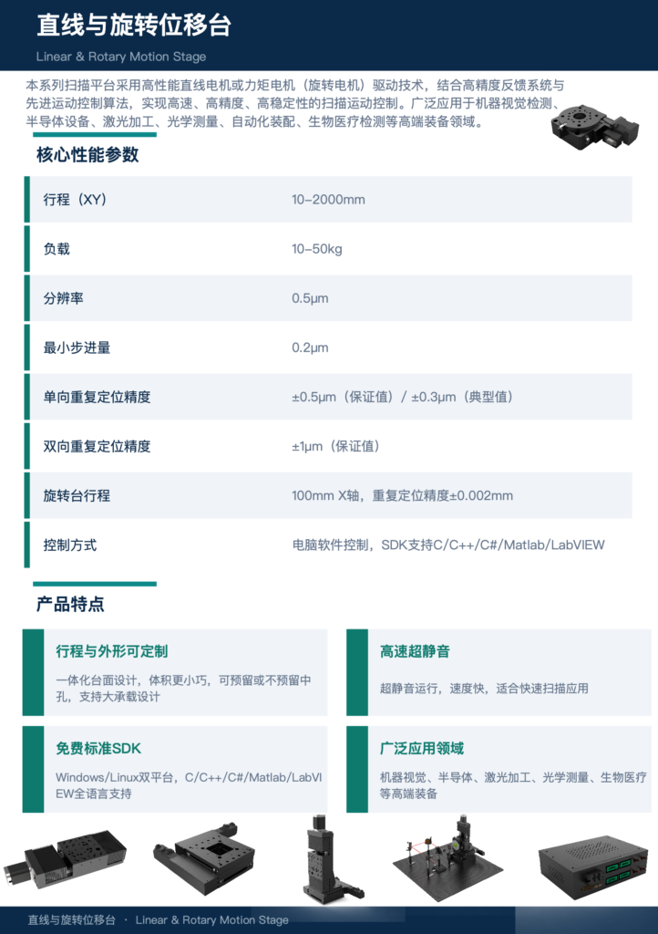 直线与旋转位移平台